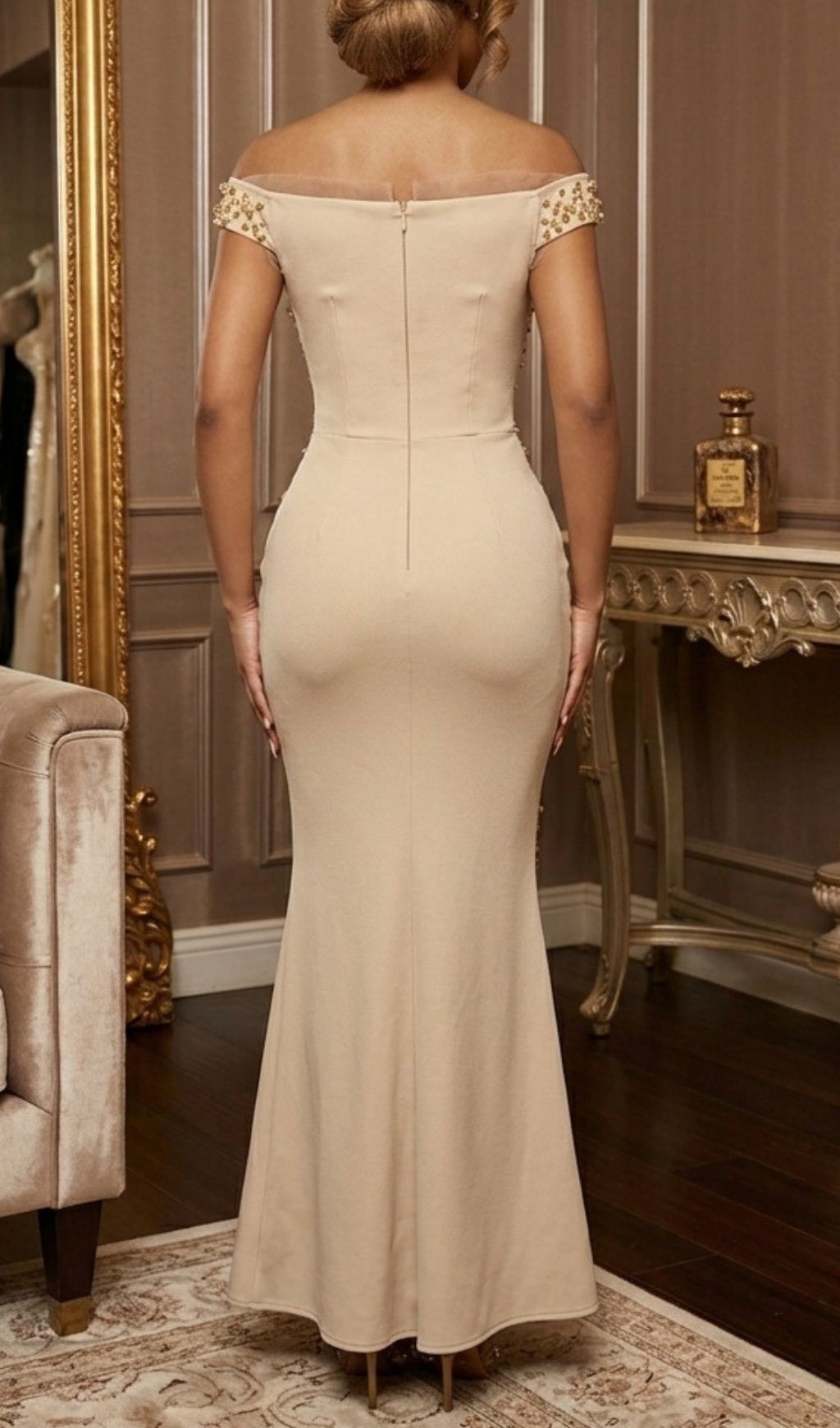 Fashionslee Women Kolsana Sequin Embellished Bandage Maxi Dress