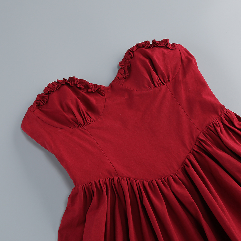 38c84826b81a51131346a40c89e7ce25.jpg Fashionslee Women Collice Red Strapless Bud Mini Dress