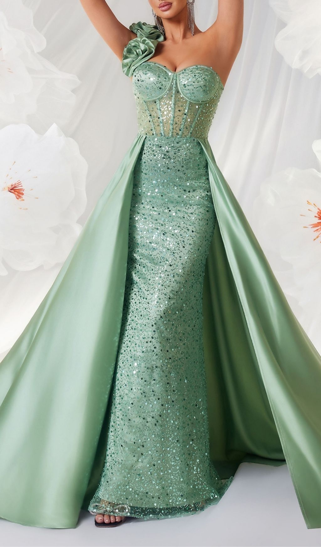 38cf0f5e858784ec4e3c59e545ff8eaf.jpg Fashionslee Women Kendi Green Corset Sequin Maxi Dress