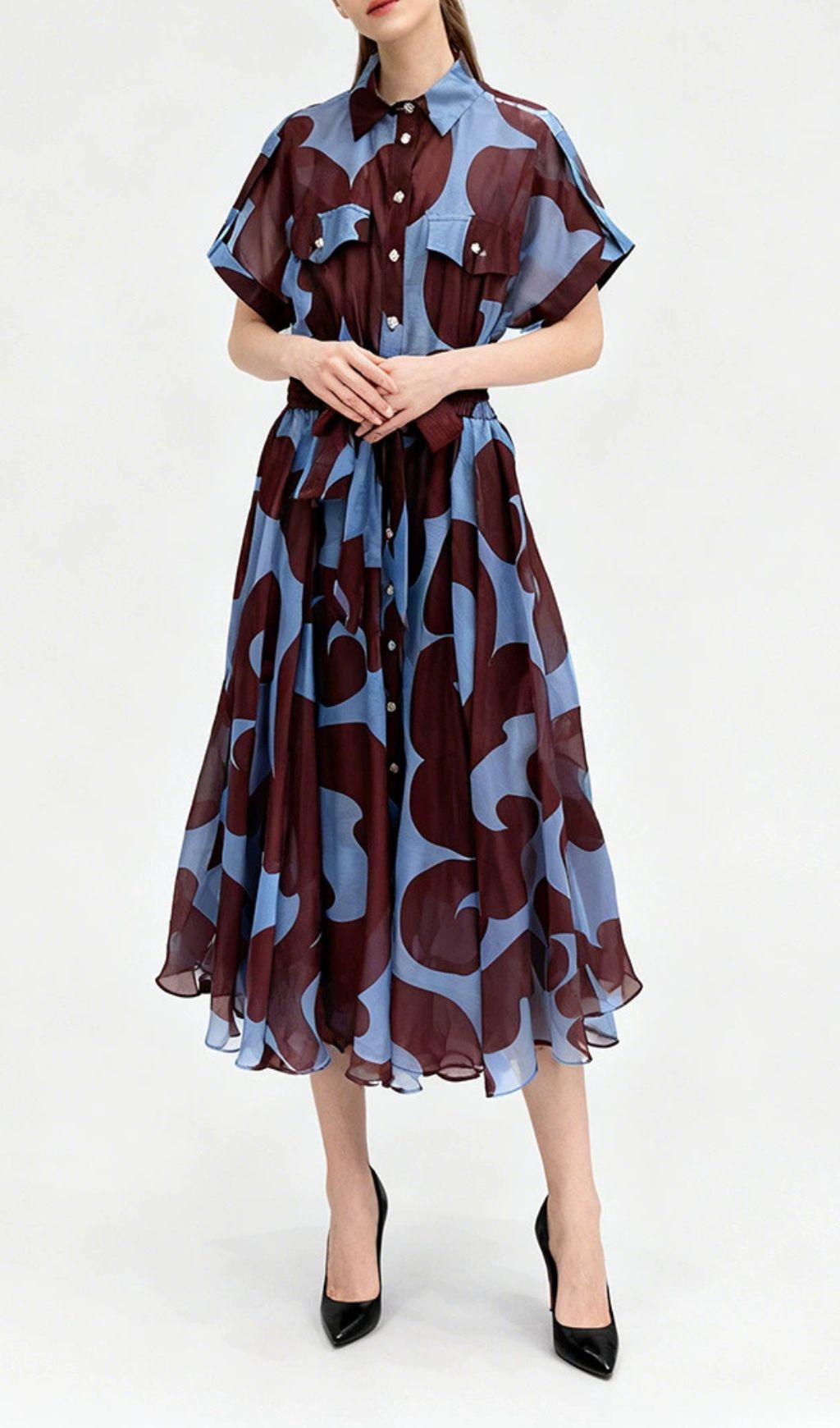 Fashionslee Women Jeroen Printed Midi Dress