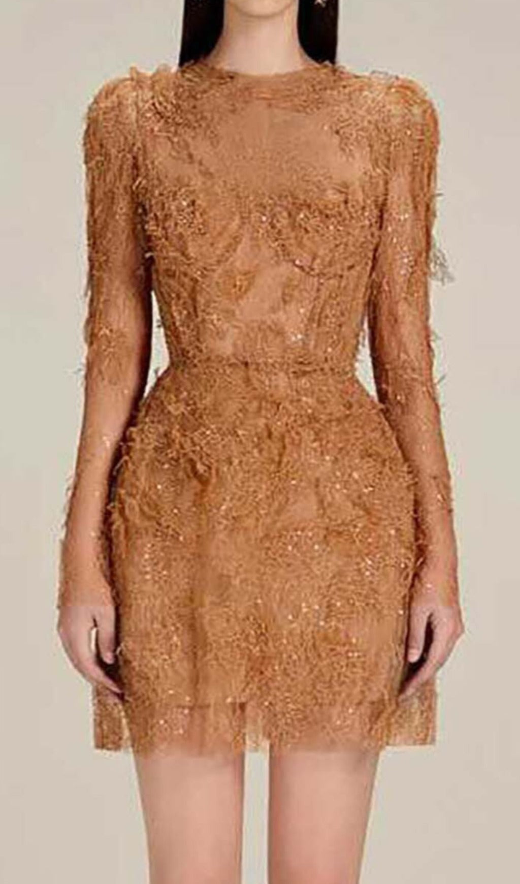 Fashionslee Women Floral And Ramage Embroidery Midi Dress In Brown