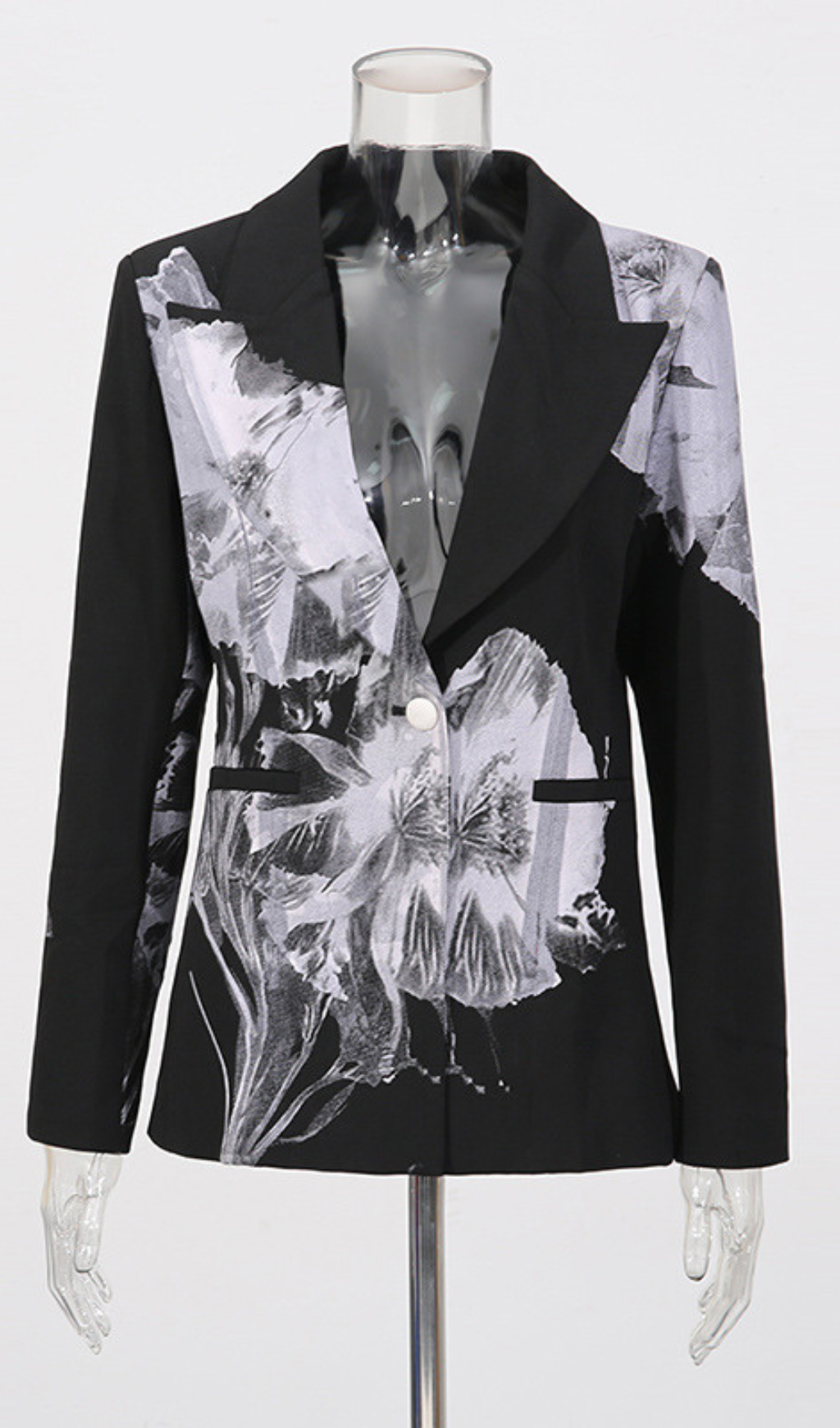Fashionslee Women Giah Black Flower Blazer & Pants Set
