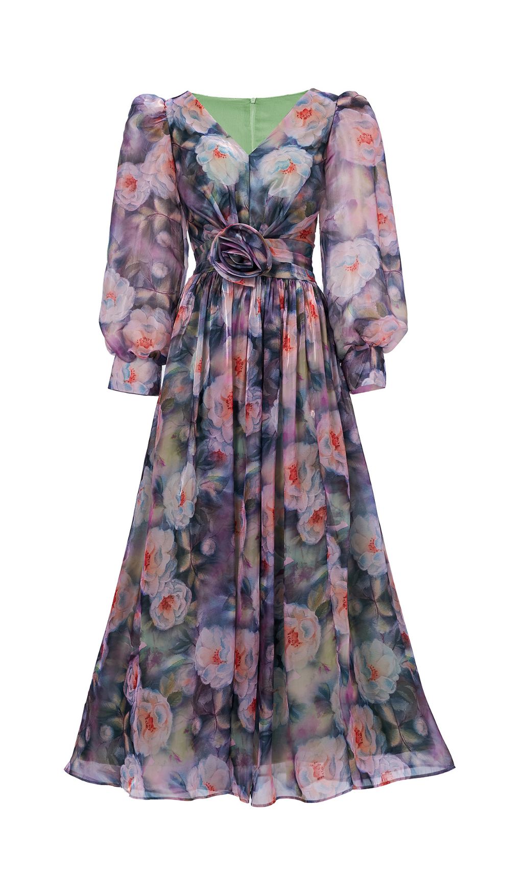 Fashionslee Women Feray Floral Printed Long Sleeve Maxi Dress