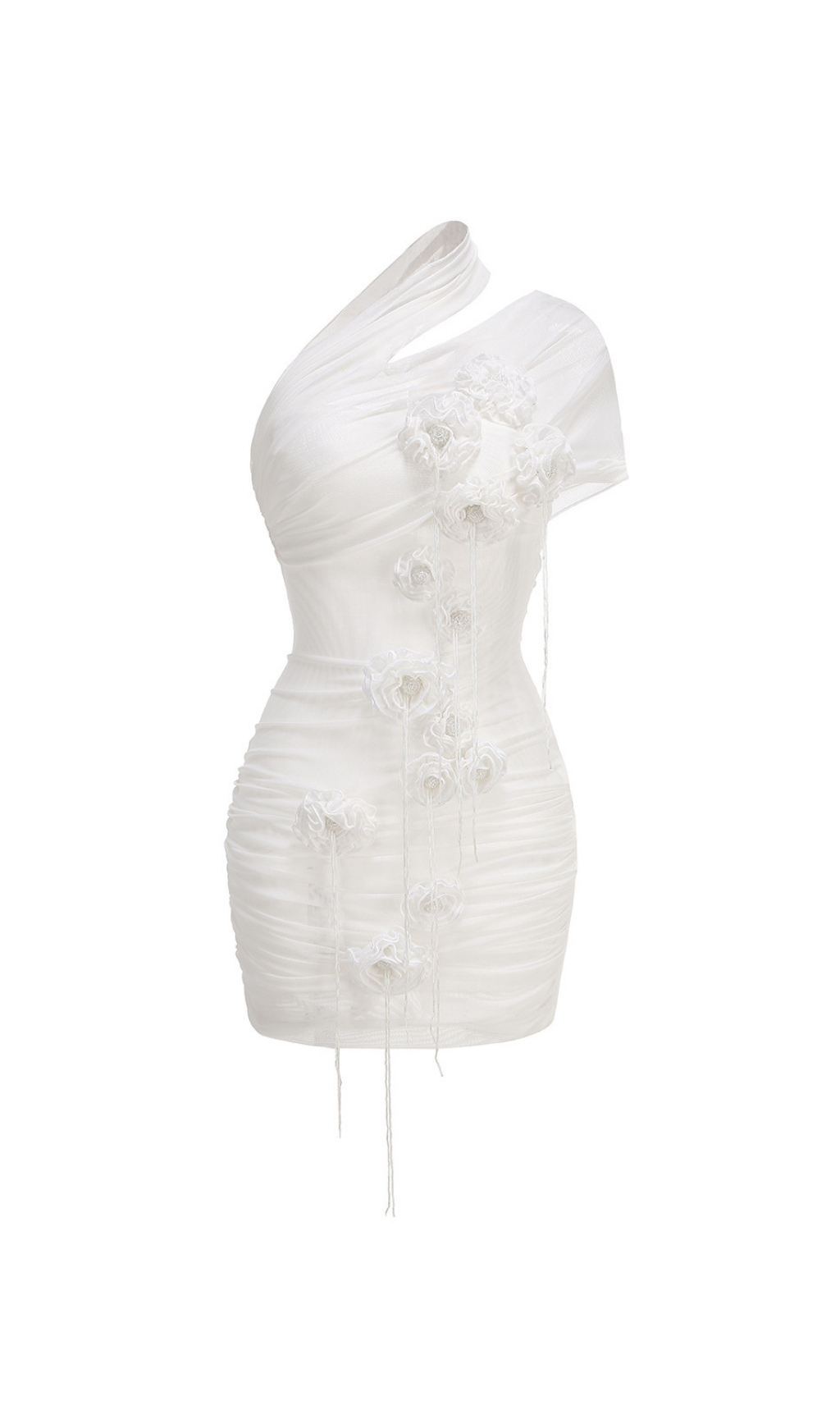 Fashionslee Women Elese White Flower Mini Dress