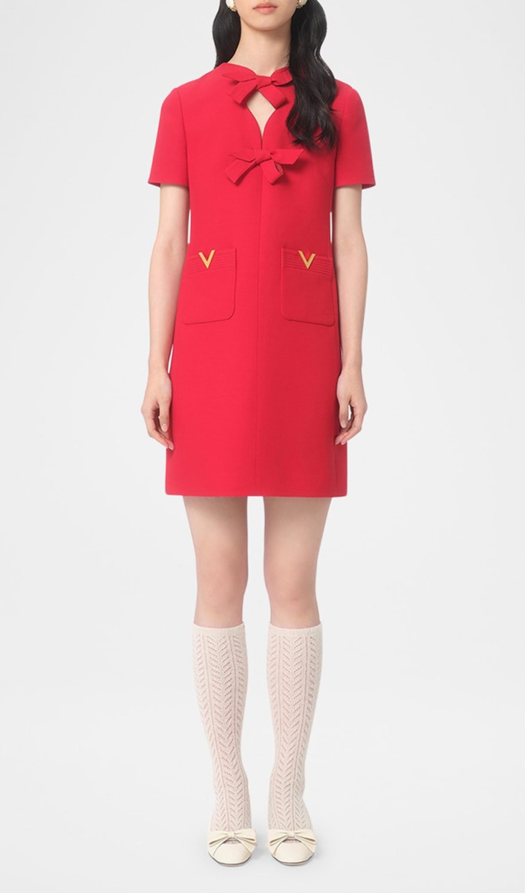 Fashionslee Women Crepe Couture Short Dress