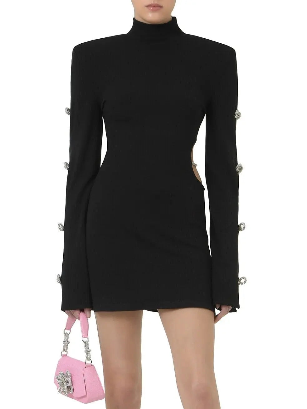 3a11e7e91efb4dddcc6d8c790e011bc2.jpeg Fashionslee Women Backless Hip Wrap Mini Dress In Black
