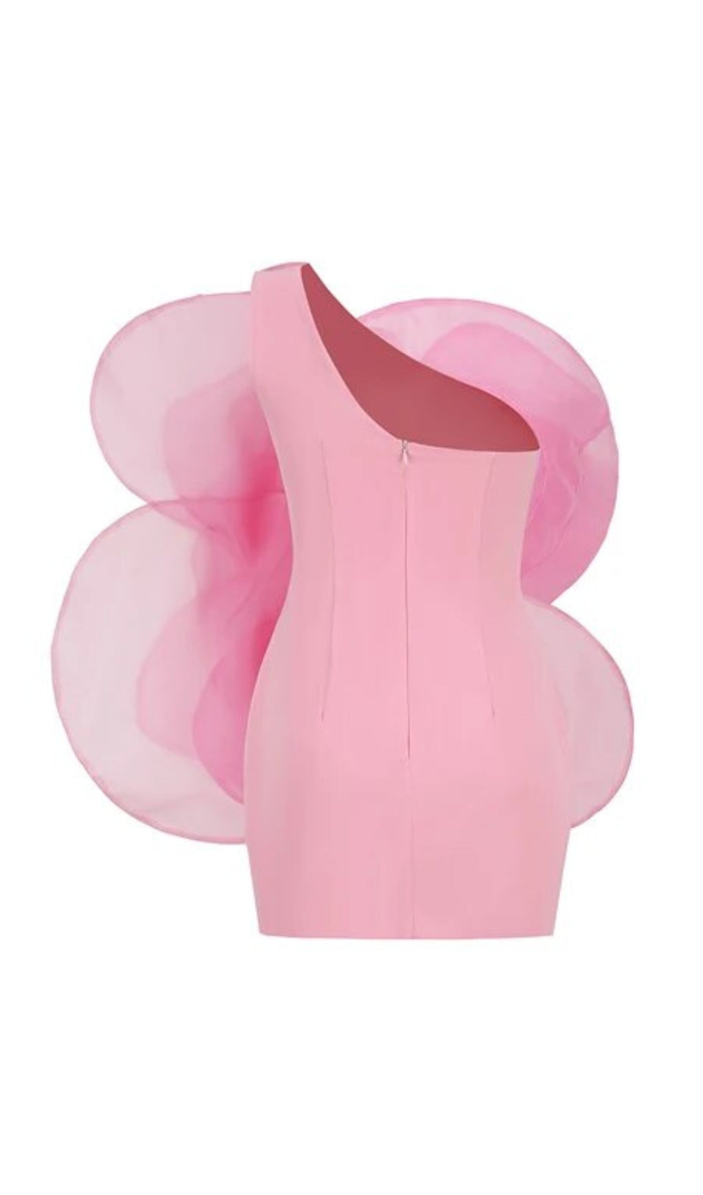 3a222f40ddc3bfa98f425a611ec2e4de.jpeg Fashionslee Women One Shoulder Flower Mini Dress In Pink