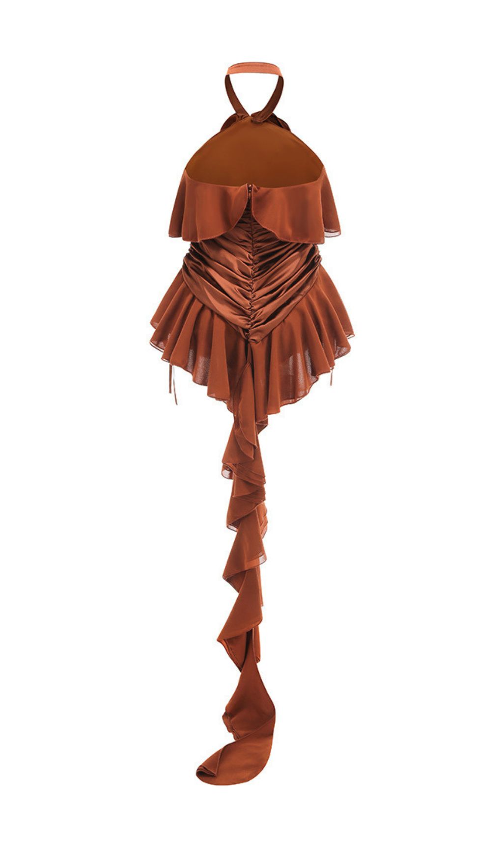 3a384922a6a1165870ce5a316e2acc79.jpg Fashionslee Women Jerom Halter Flower Ruched Dress