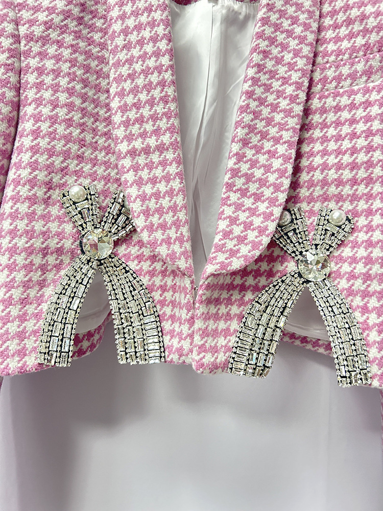 3a6589a6522ae7276def282c3a09a32a.jpg Fashionslee Women Gus Pink Diamante Bow Two-Piece Set