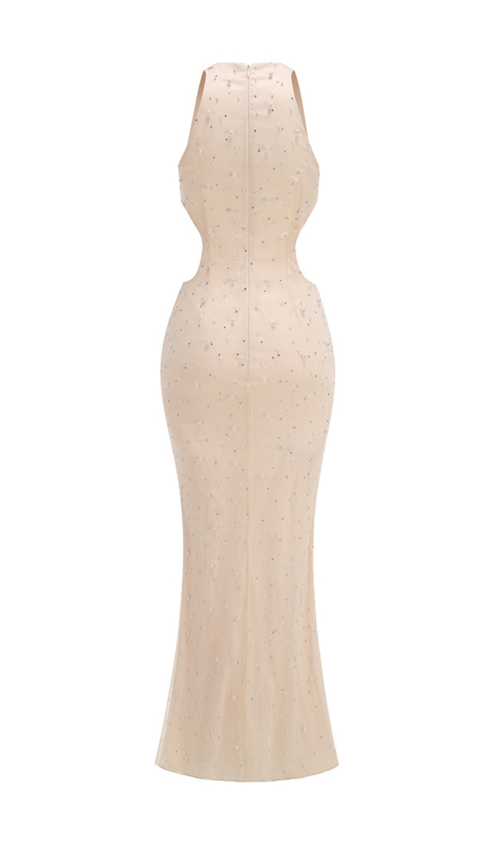 3a7dfd479c475e3dcba4d7ed9f180a21.jpg Fashionslee Women Dulcet Halter Cutout Pearl Maxi Dress