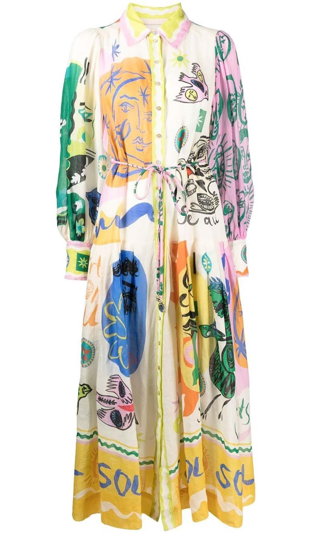 3a8f242c00a6f7603329bdc035d66e02.jpeg Fashionslee Women Lantern Sleeve Print Midi Dress
