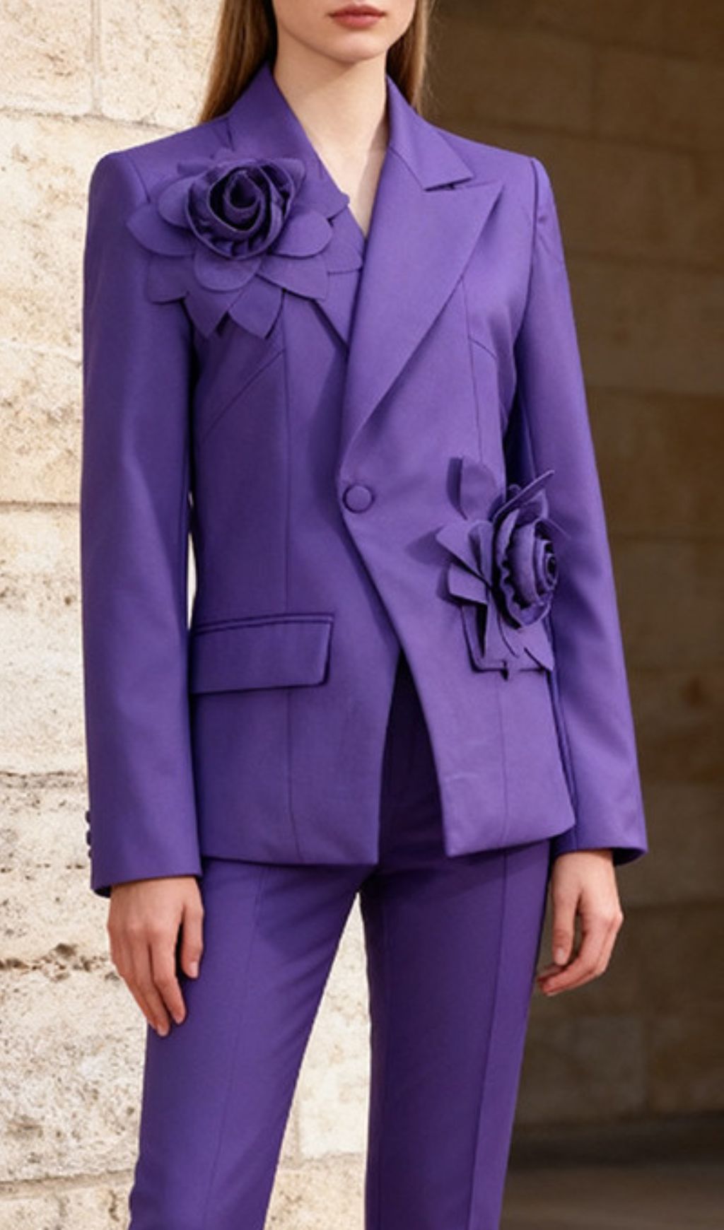 3a9d3081cbda1beeb5ff01a1880ac8ca.jpg Fashionslee Women Idony Purple Flower Blazer