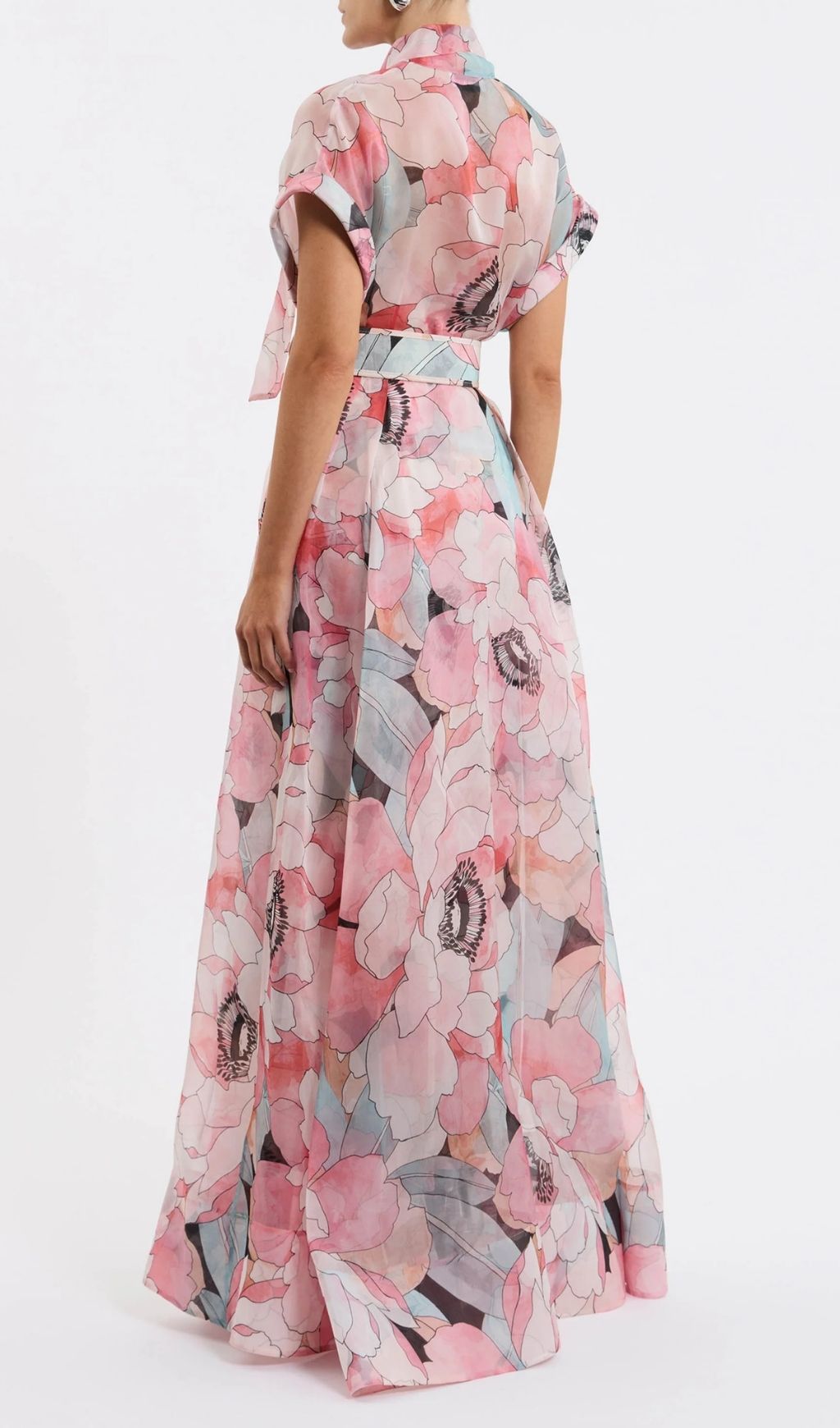 Fashionslee Women Eudoxia Pink Printed Maxi Dress