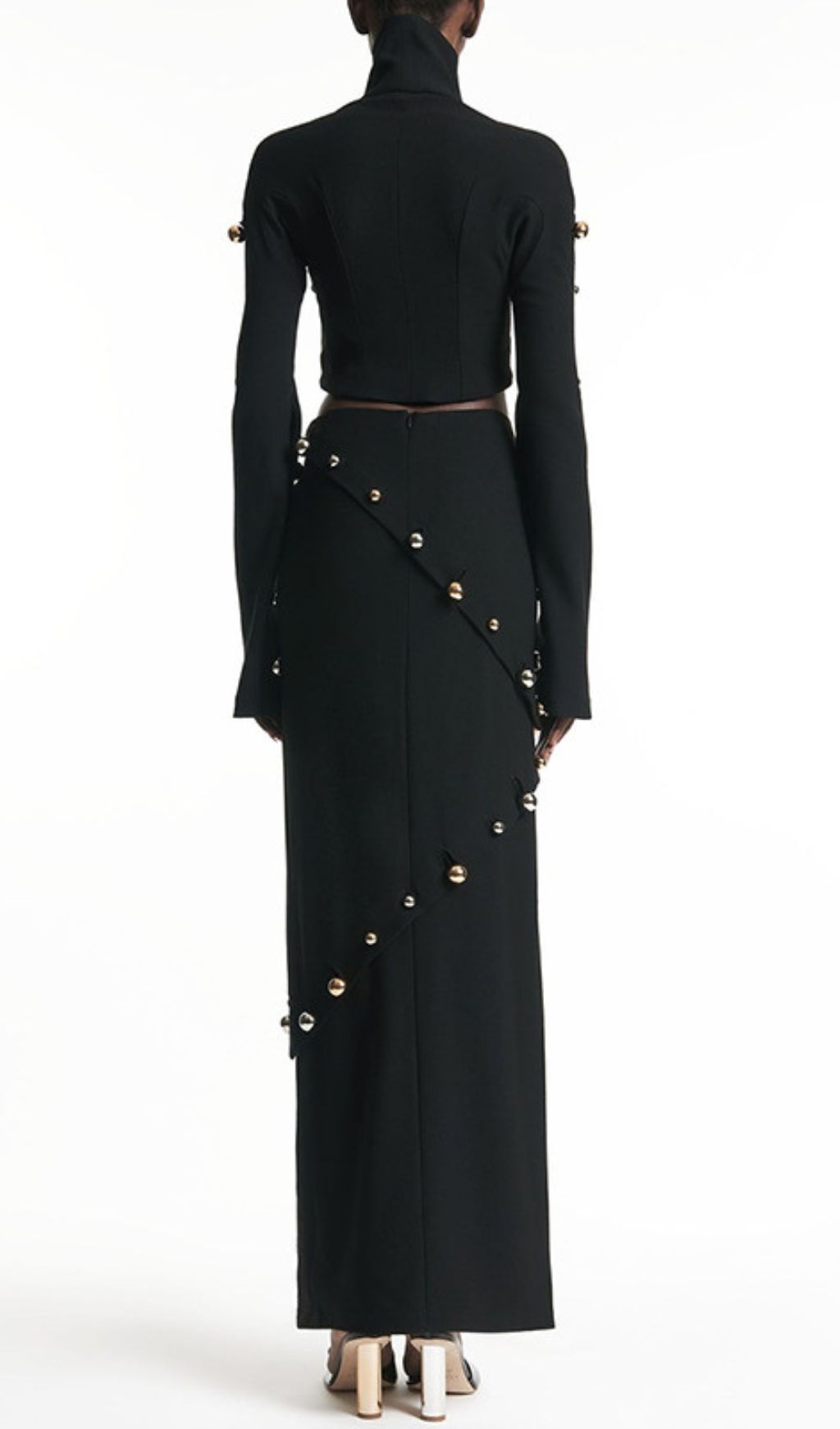 Fashionslee Women Ilario Black Long Sleeve Two-Piece Set