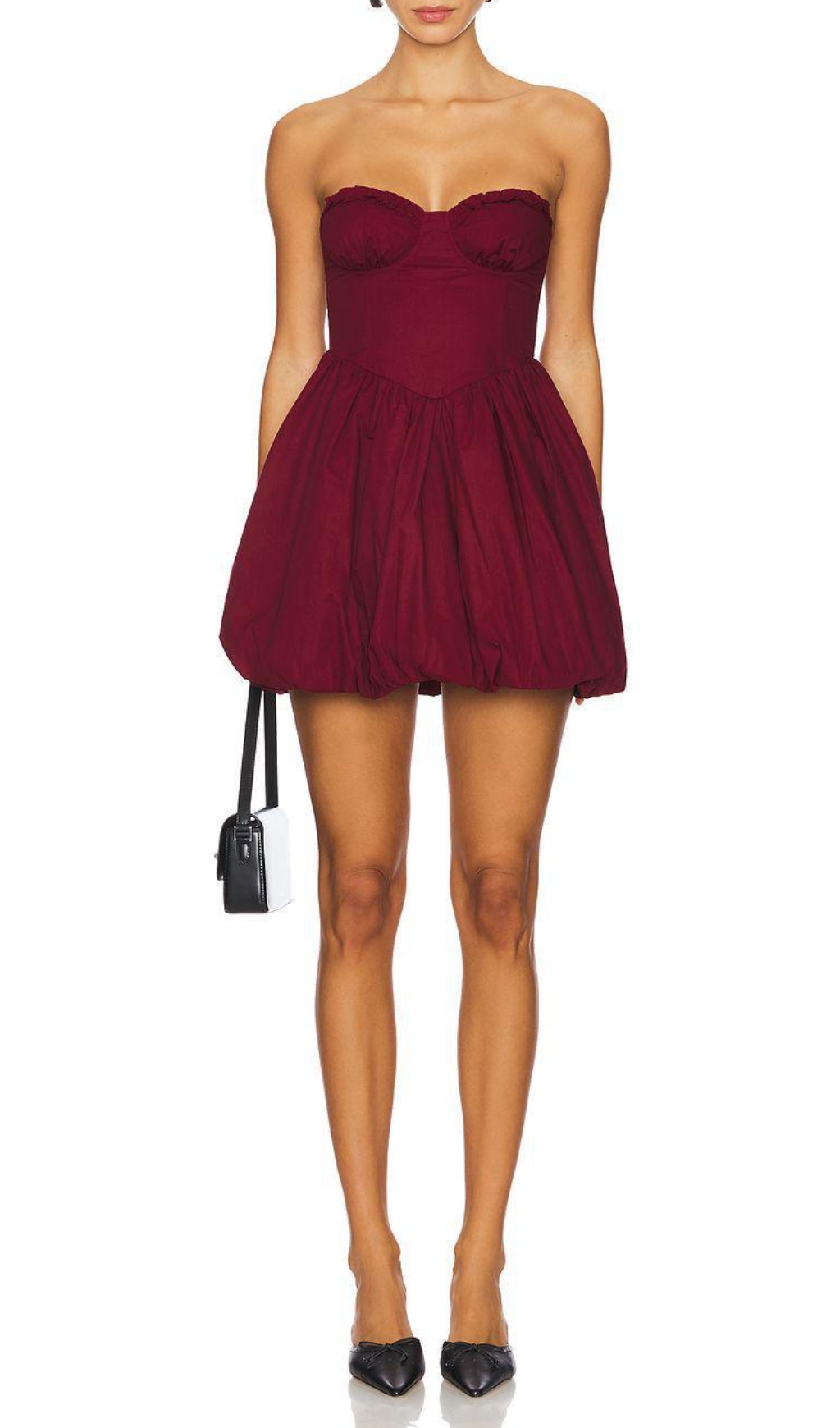 3b3e83bdbe693e0d83374ec9d777c9f3.jpg Fashionslee Women Collice Red Strapless Bud Mini Dress