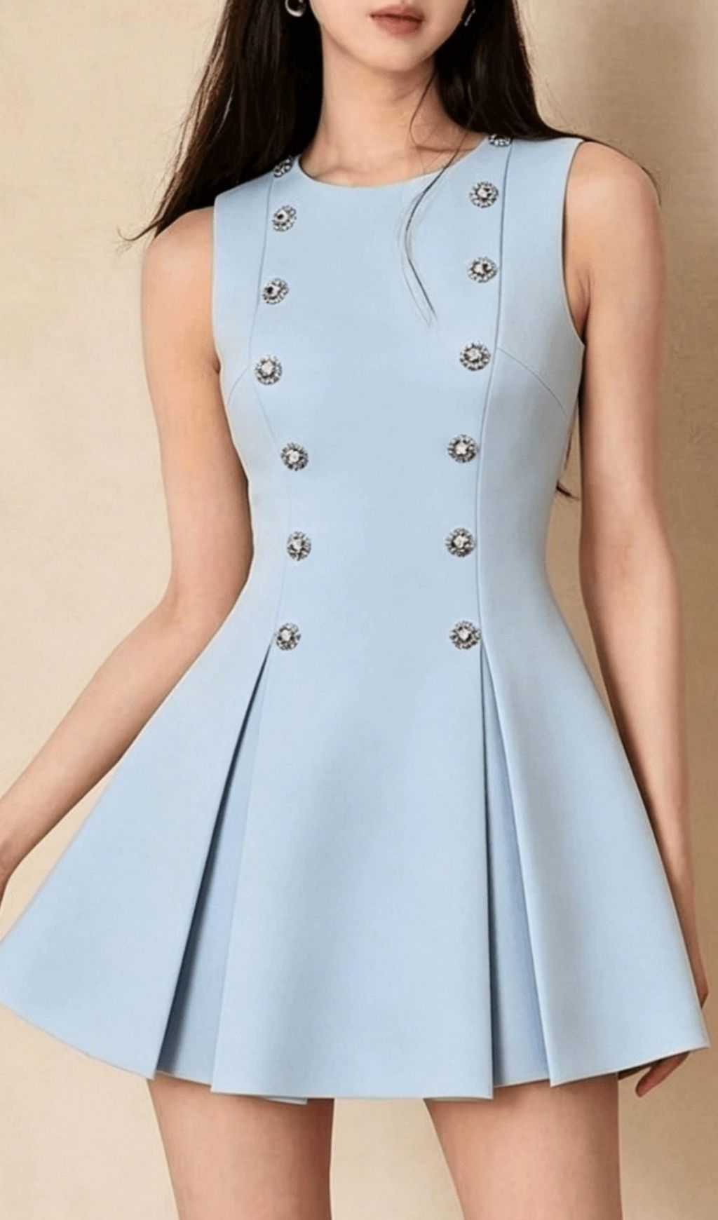 3b88b5d535990985f63c7fab4f2d07f7.jpg Fashionslee Women Kim Blue Sleeveless Mini Dress