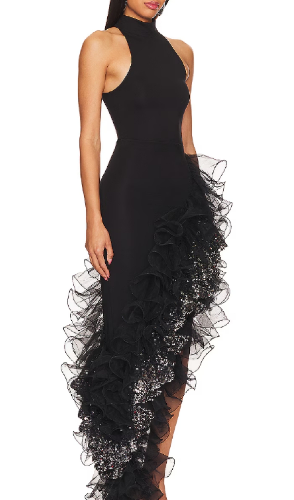3bbac74bbf84eefa970e7a8ab032bb6c.jpg Fashionslee Women Donny Black Halter Mesh Maxi Dress