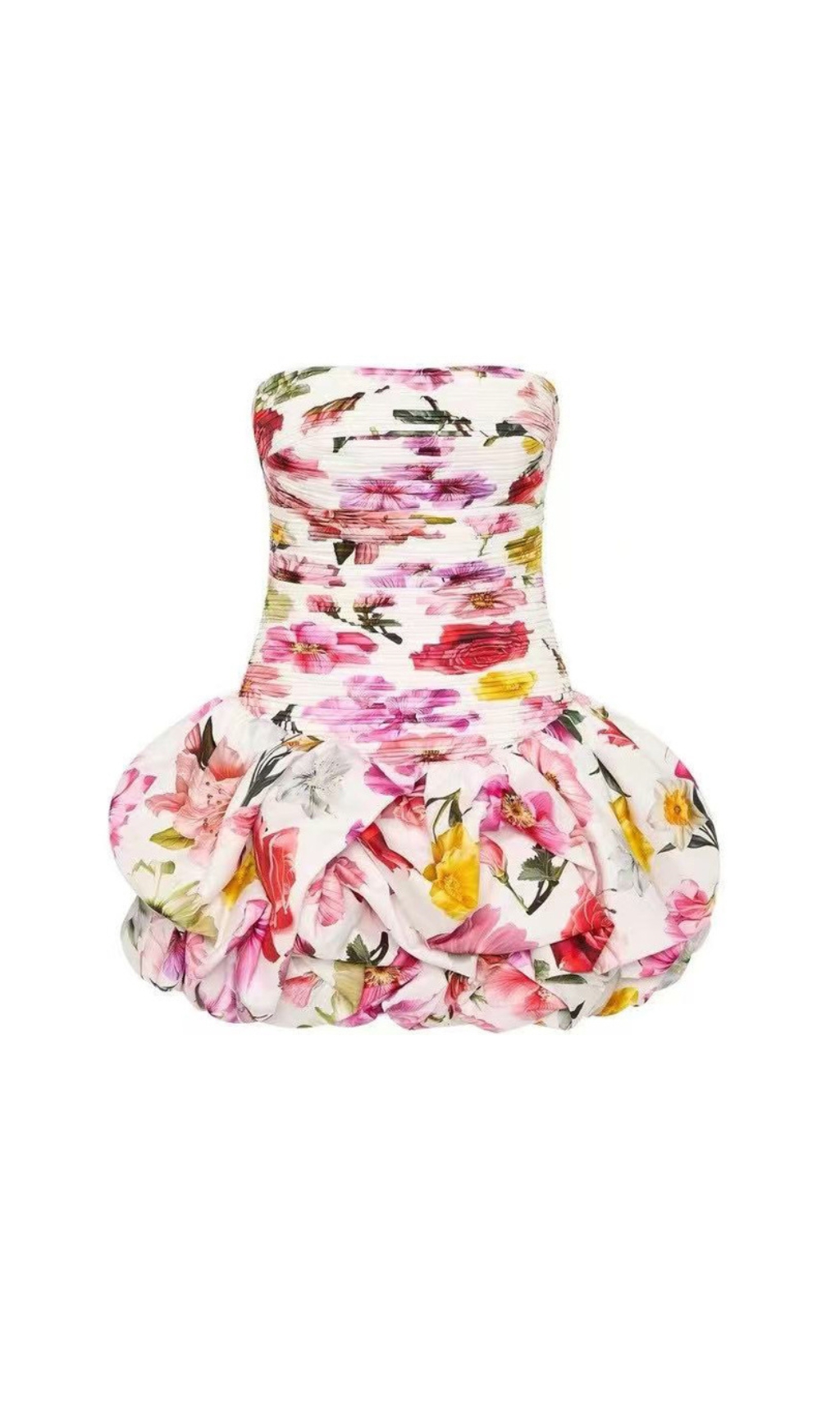 3c220a94657e13e1888a381c2f48c96b.jpg Fashionslee Women Ellen Strapless Printed Mini Dress