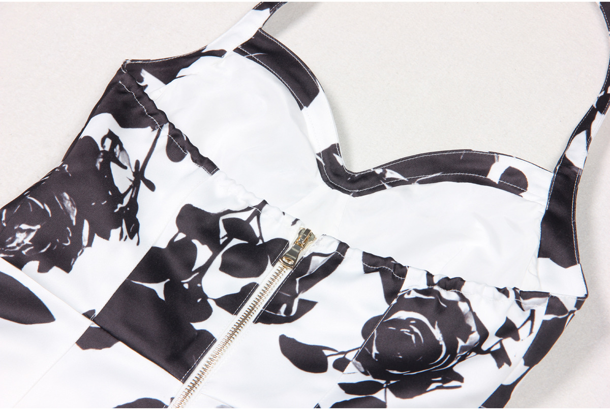 3c3365a41fe9f6f33663321804293f19.jpg Fashionslee Women Katsuye Halter Printed Mini Dress