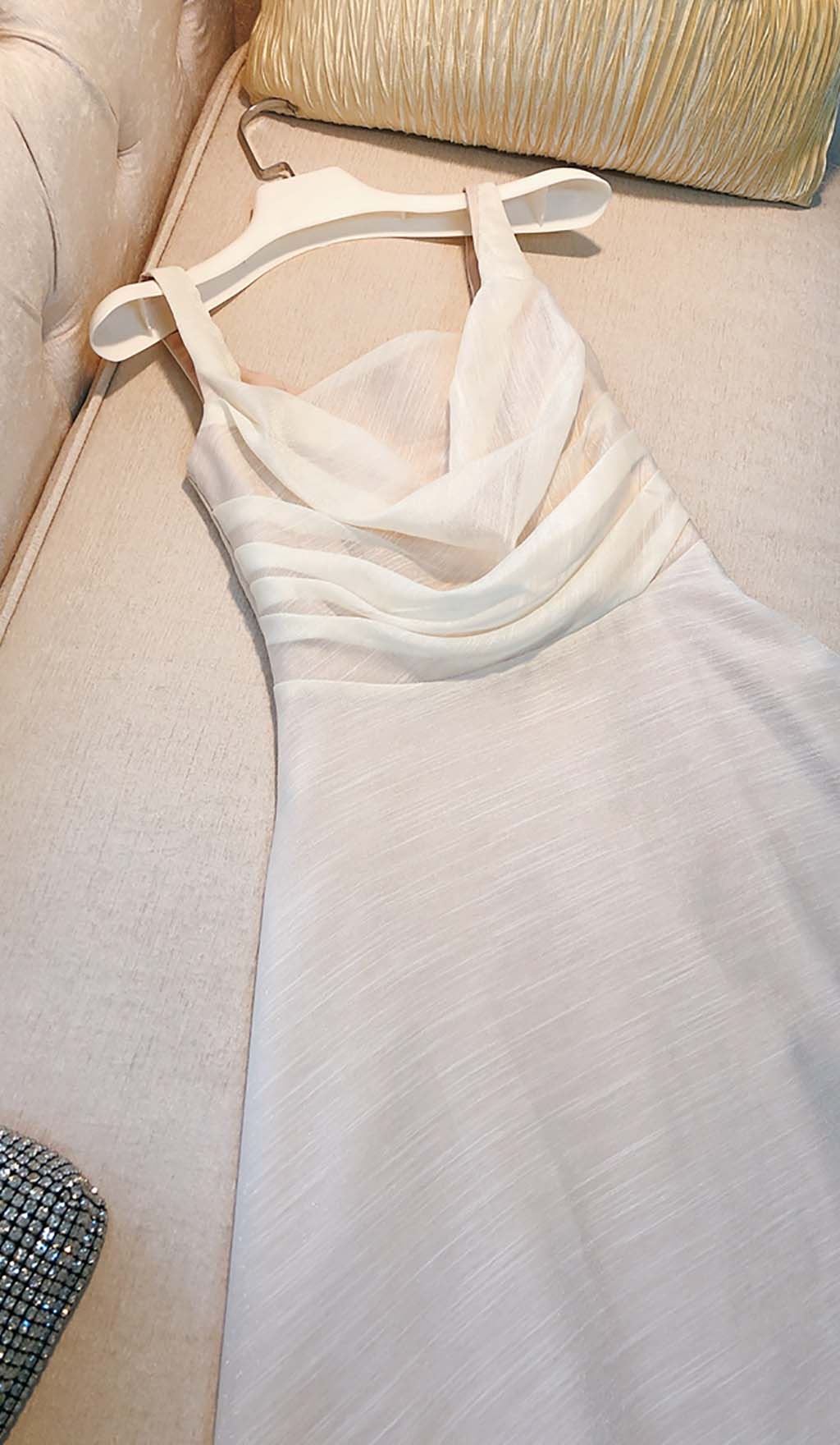 3c6ab0e7918ae72150d90622b7bed48f.jpeg Fashionslee Women Pleated Cami Slim Midi Dress In White