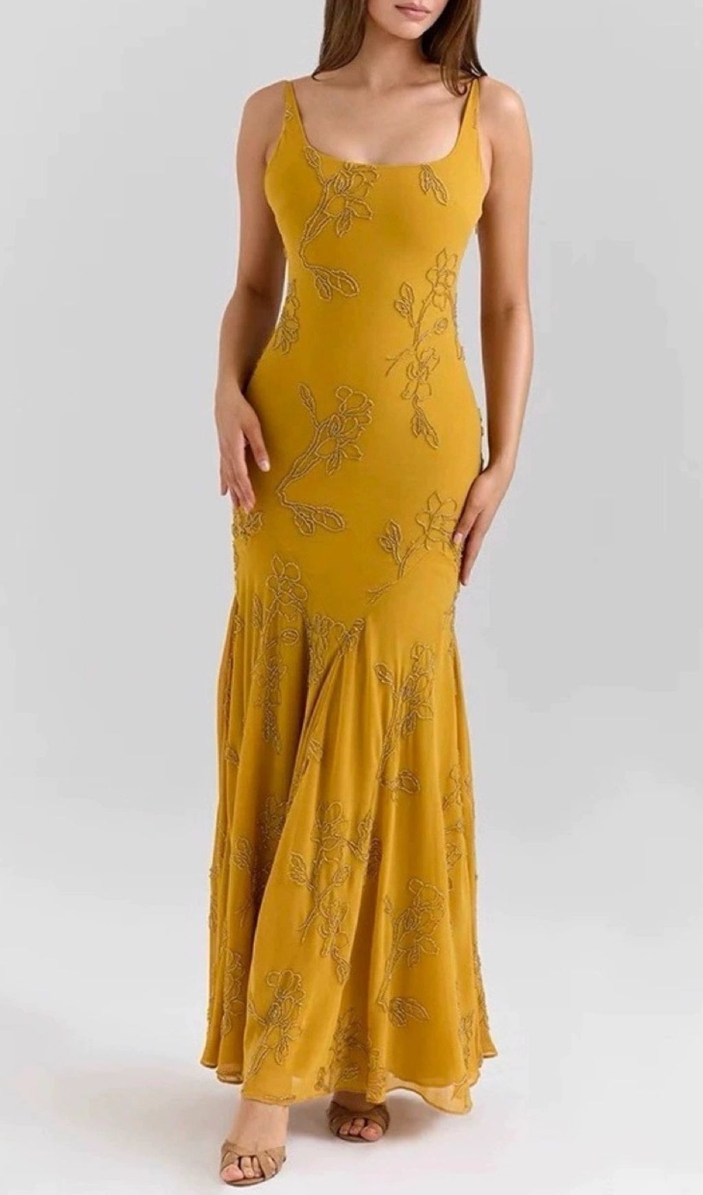 Fashionslee Women Kianga Floral Embellished Maxi Dress
