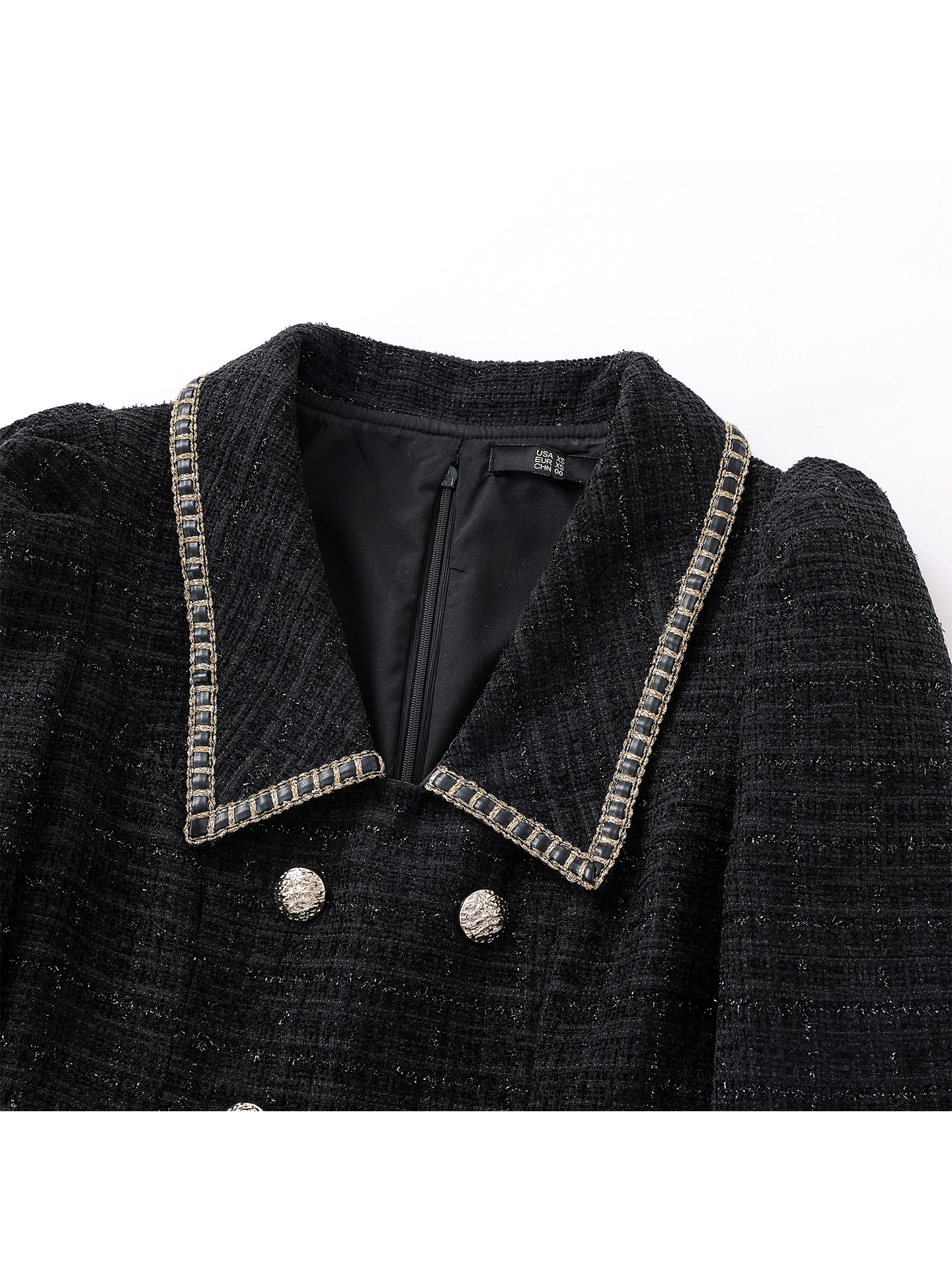 3cccf16c8d4b9667116ba3b863aa0ae3.jpg Fashionslee Women Campana Black Long Sleeve Button Mini Dress