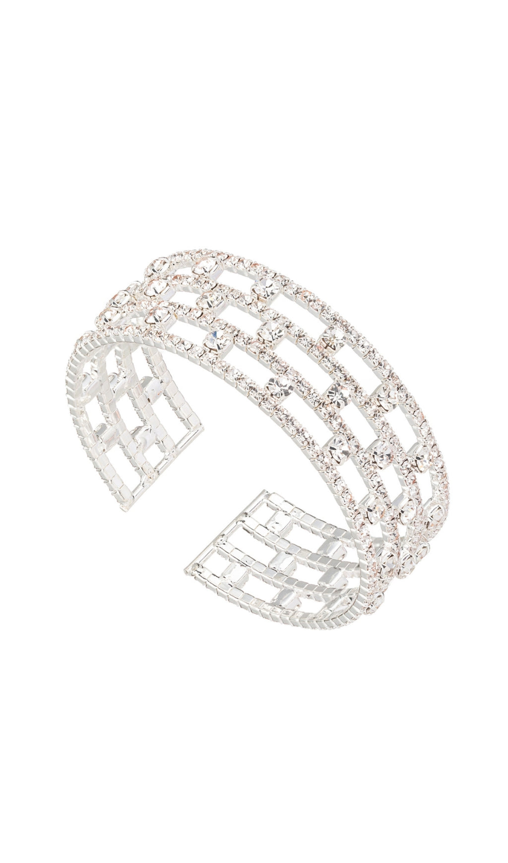 Fashionslee Women Silver Diamante Bracelet