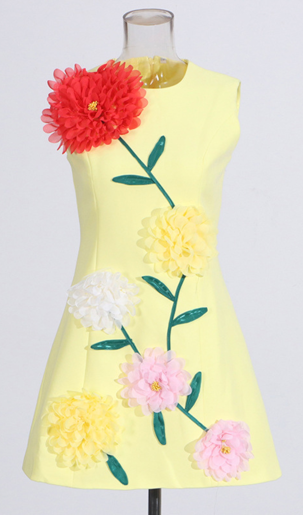TRENDING YELLOW FLORAL MINI DRESS - OWNCI TRENDING YELLOW FLORAL MINI DRESS - OWNCI