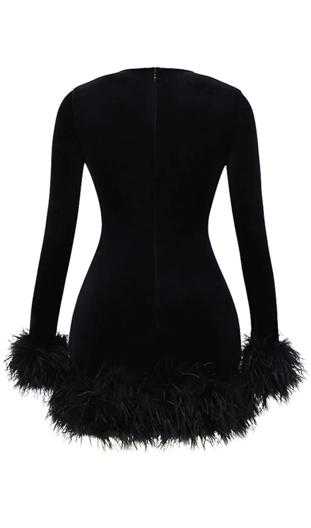3d046afc95e4e89cdbda8a721b77553e.jpeg Fashionslee Women Black Velvet Mini Dress