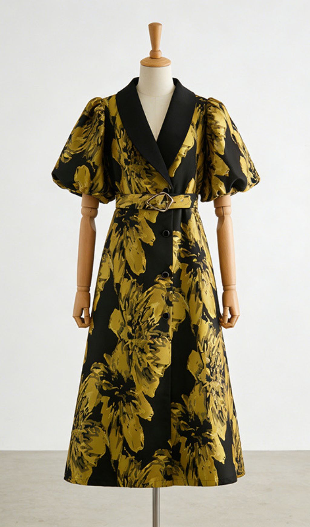 3d0b06528cca9391e09b4305400b40eb.jpg Fashionslee Women Kaila Yellow Flower Midi Dress