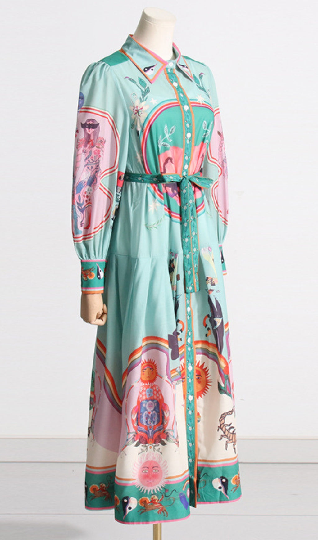 3e6cb9c59f729dd4c3e4a6d065eaba91.jpeg Fashionslee Women Apollonia Belted Printed Shirt Dress