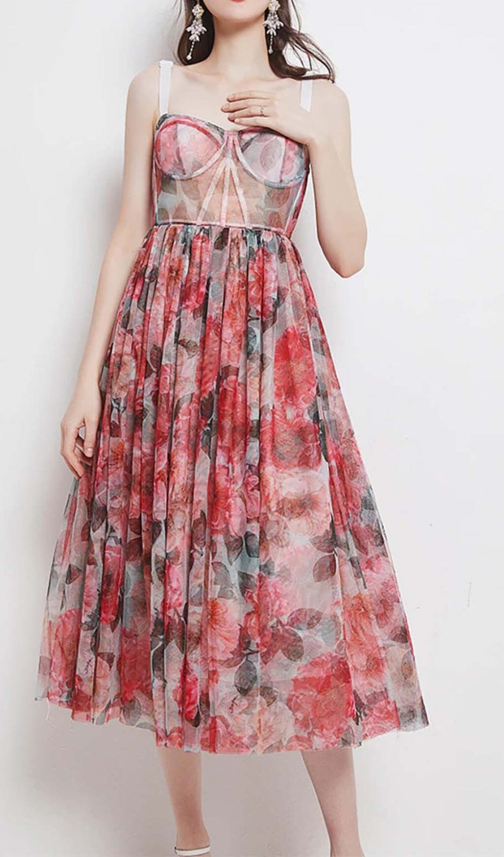 3e92ab47b9d26e221922e7cf90a1da30.jpeg Fashionslee Women Floral-Print Corset Midi Dress In Pink