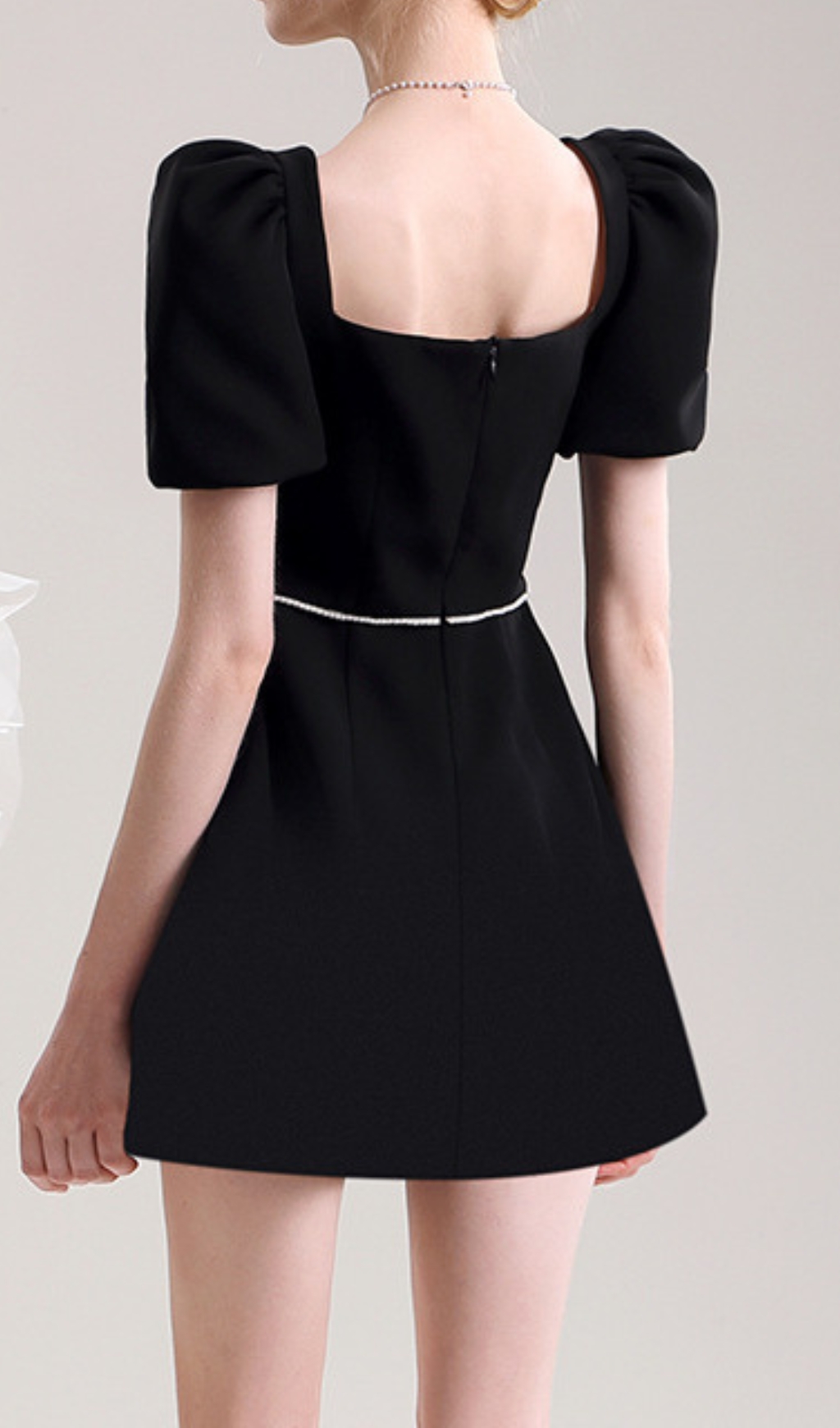 3eba9ff5210f406d329a90b9df6c7230.jpg Fashionslee Women Cheick Black Bow Mini Dress