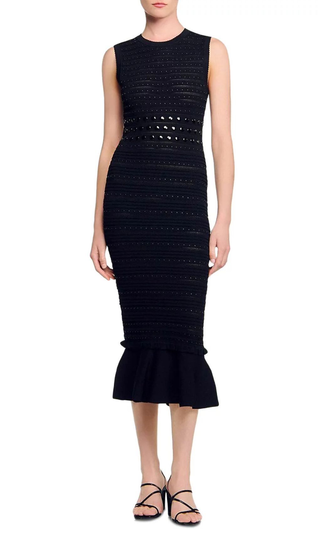 3ecc877bdc753bcd42ada87404570665.jpg Fashionslee Women Studded Knit Midi Dress