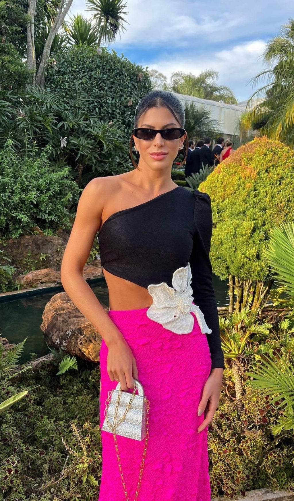 TRENDING JACQUARD ONE-SHOULDER MAXI DRESS - OWNCI TRENDING JACQUARD ONE-SHOULDER MAXI DRESS - OWNCI