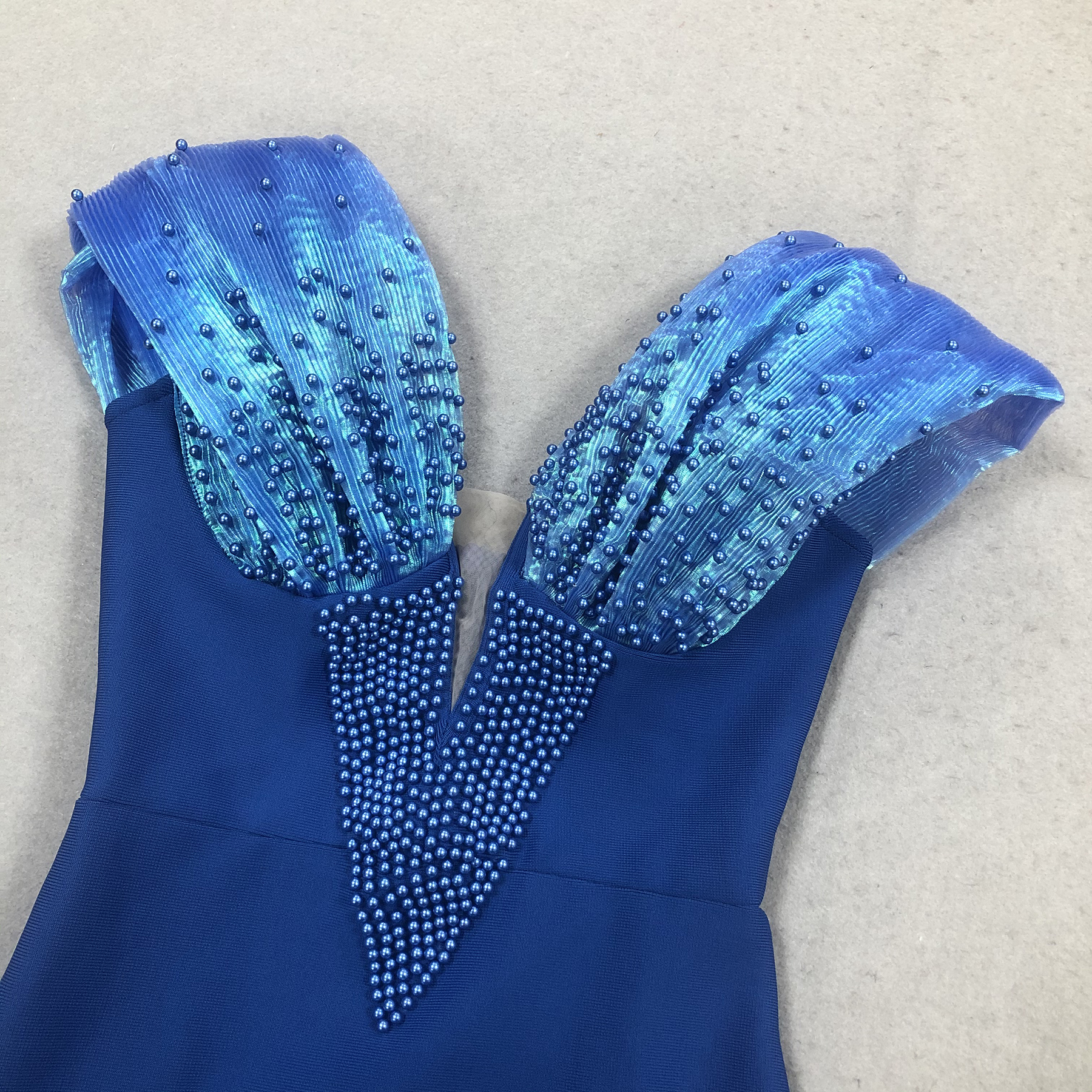 3f2b6c2657fdafdf3fd4b99e839bd7d5.jpg Fashionslee Women Emani Blue Off-Shoulder Maxi Bandage Dress