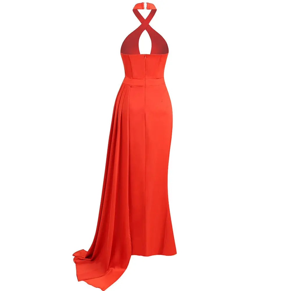 3f5412427929e2bd141627c480b6cedd.jpeg Fashionslee Women Sleeveless Thigh Slit Maxi Dress In Red