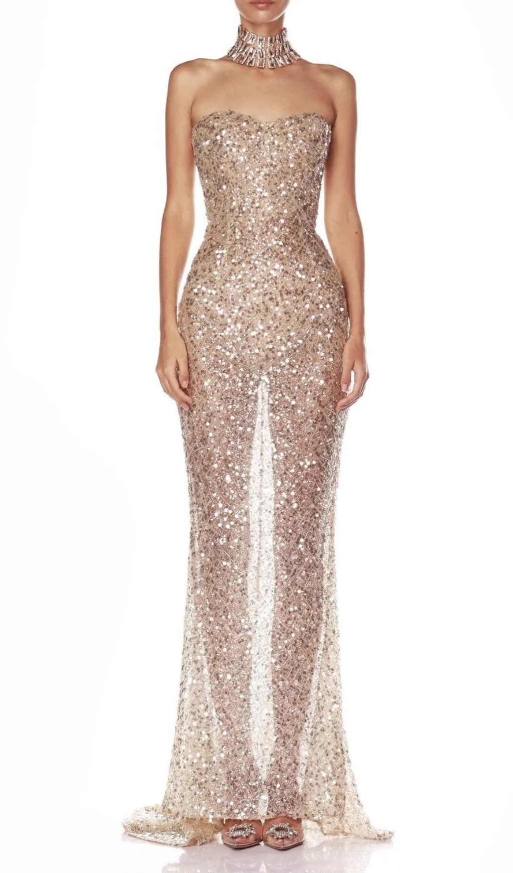 3f86b6ce91994af12a118da170a0e212.jpg Fashionslee Women Jair Strapless Sequin Gown