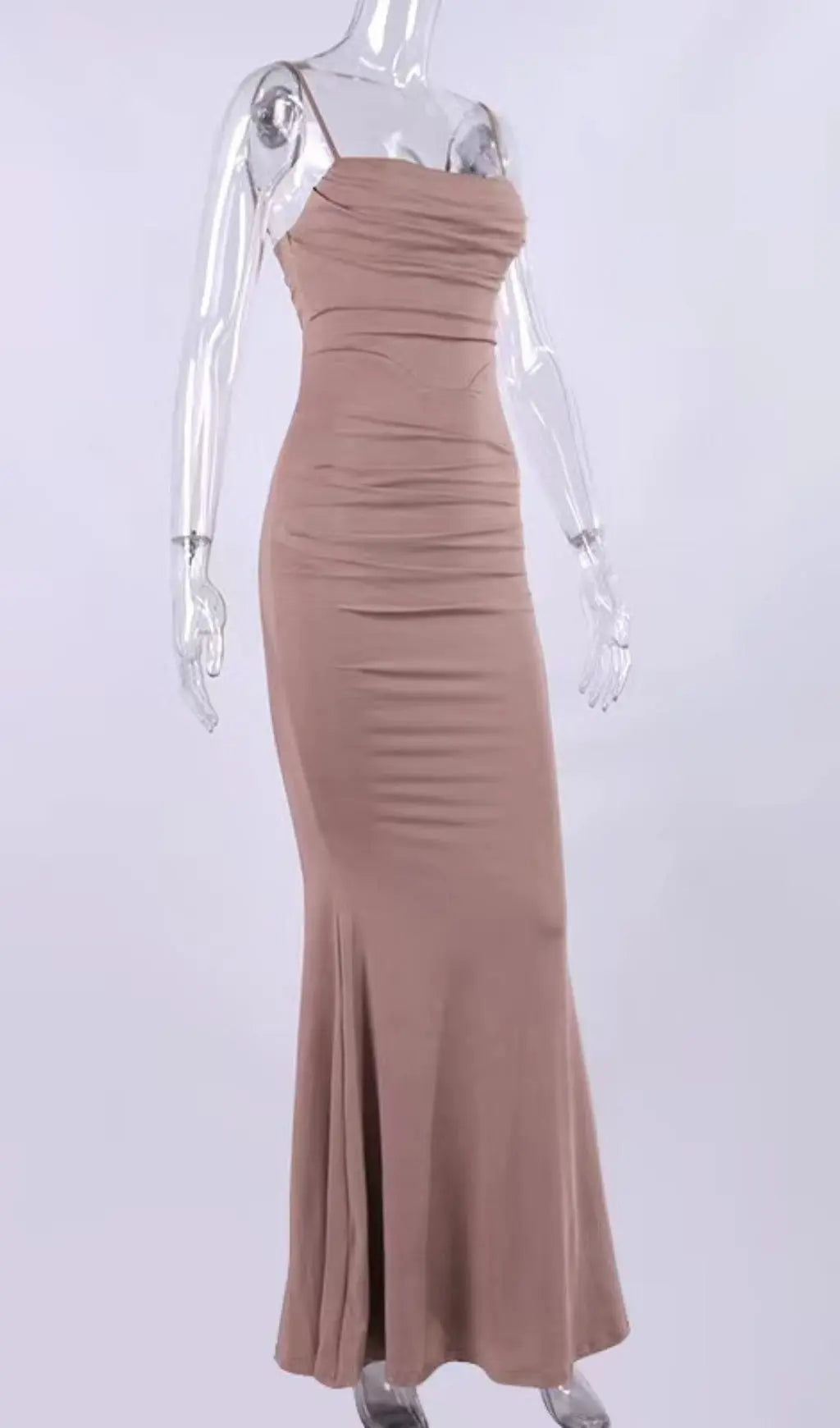 TRENDING ALMOND JERSEY CORSET MAXI DRESS - OWNCI TRENDING ALMOND JERSEY CORSET MAXI DRESS - OWNCI