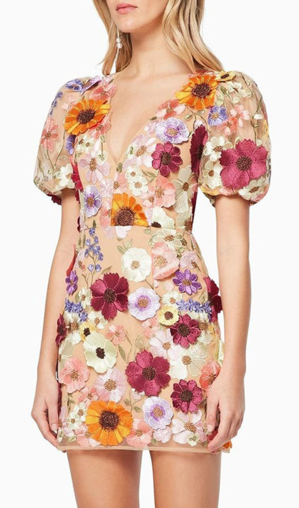 3fd383b3749e14479256b4ad1ab3f4a0.jpeg Fashionslee Women Aliya 3D Floral Mini Dress