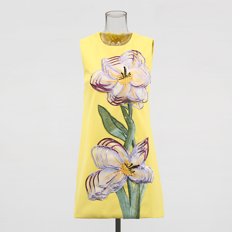 3fedd819175b98dcf3e108042f38933c.jpg Fashionslee Women Evalyse Sleeveless Flower Mini Dress