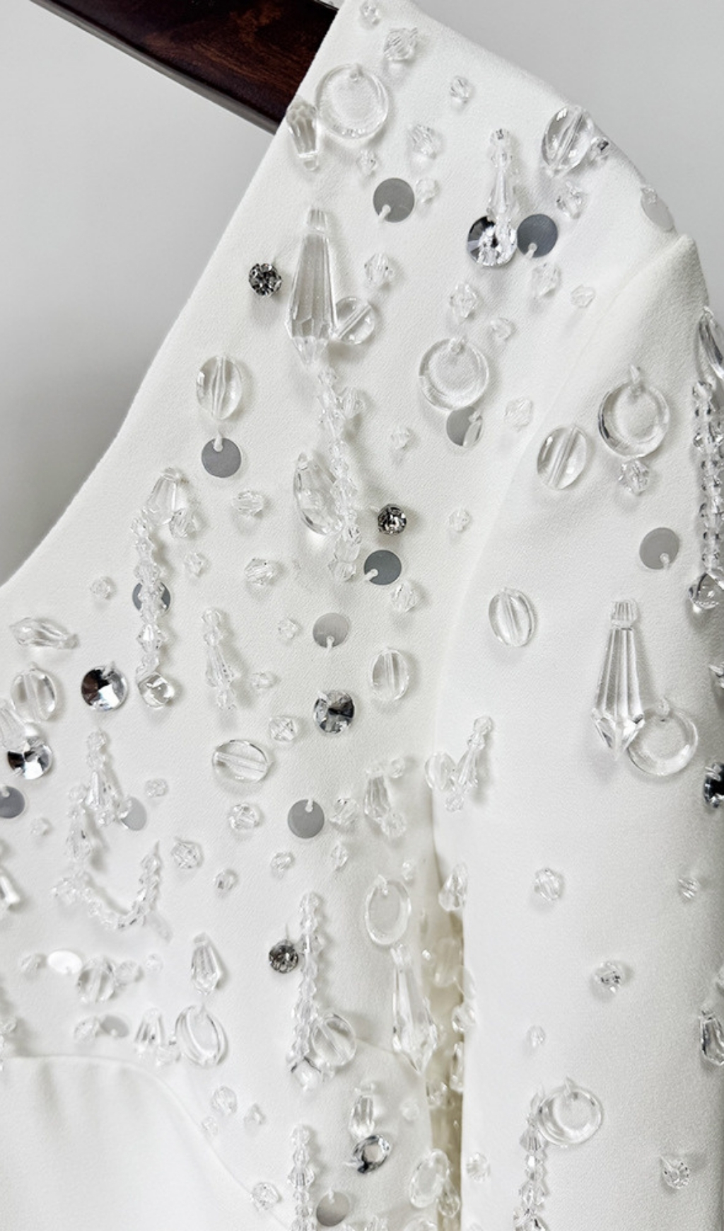 WHITE VIRAL EMBELLISHED MINI DRESS - OWNCI WHITE VIRAL EMBELLISHED MINI DRESS - OWNCI