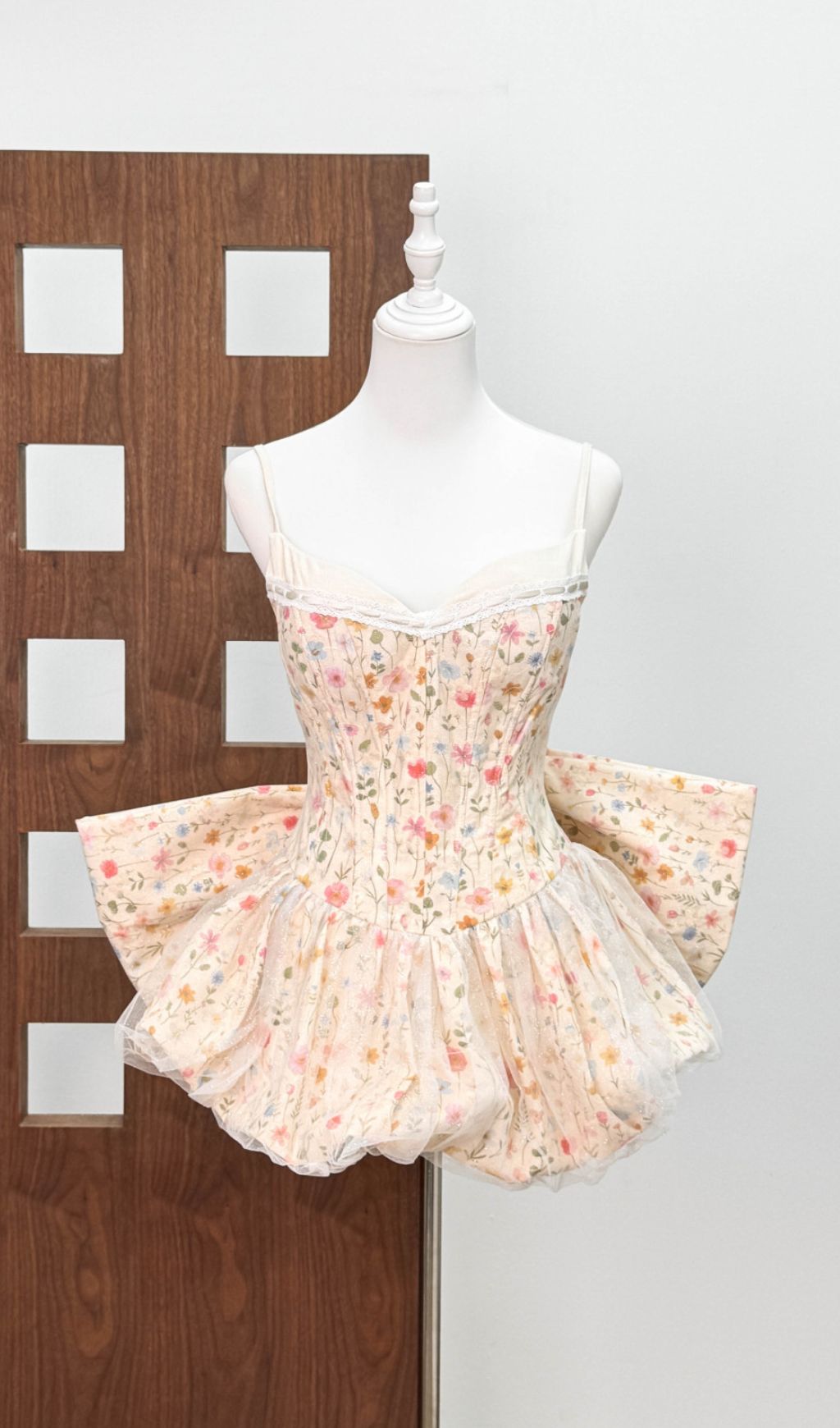 407a69ace2769f97c7f28a1ccf3b5fb1.jpg Fashionslee Women Jaylene Floral Corset Bow Mini Dress