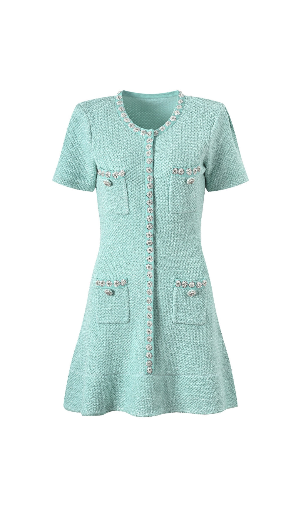 40b0452e82539c97843dc8798a6885a5.jpeg Fashionslee Women Arleth Mint Sequin Knit Mini Dress