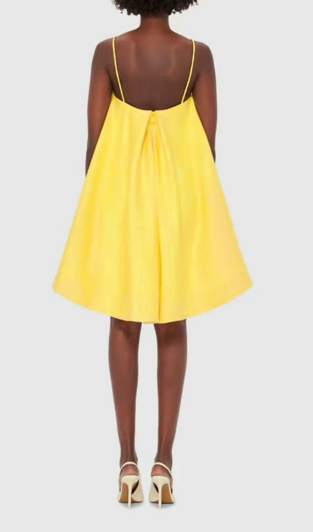 Fashionslee Women Fina Yellow Flower Embroidery Mini Dress