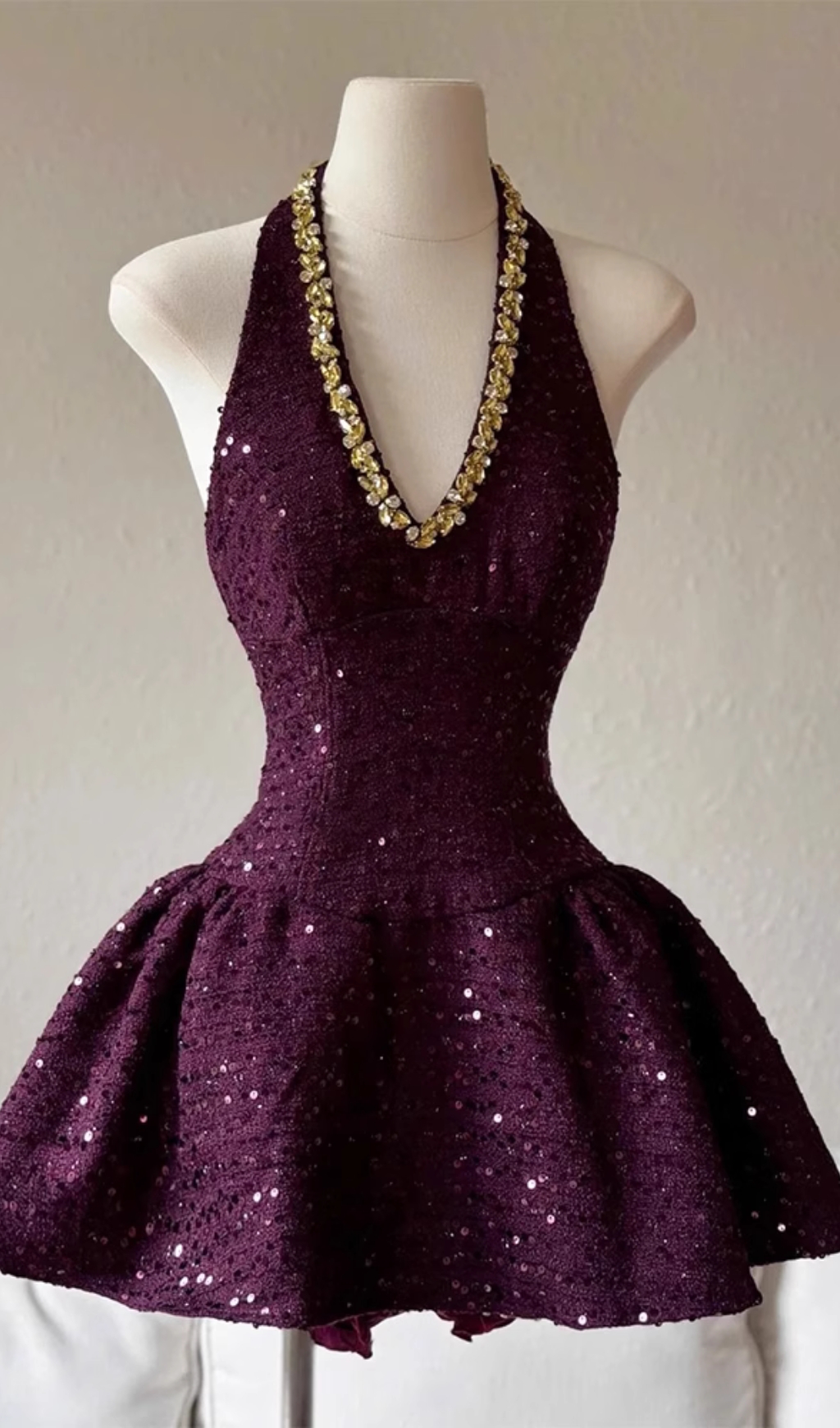 PURPLE HALTER DIAMOND MINI DRESS – TRENDING AESTHETIC - OWNCI PURPLE HALTER DIAMOND MINI DRESS – TRENDING AESTHETIC - OWNCI