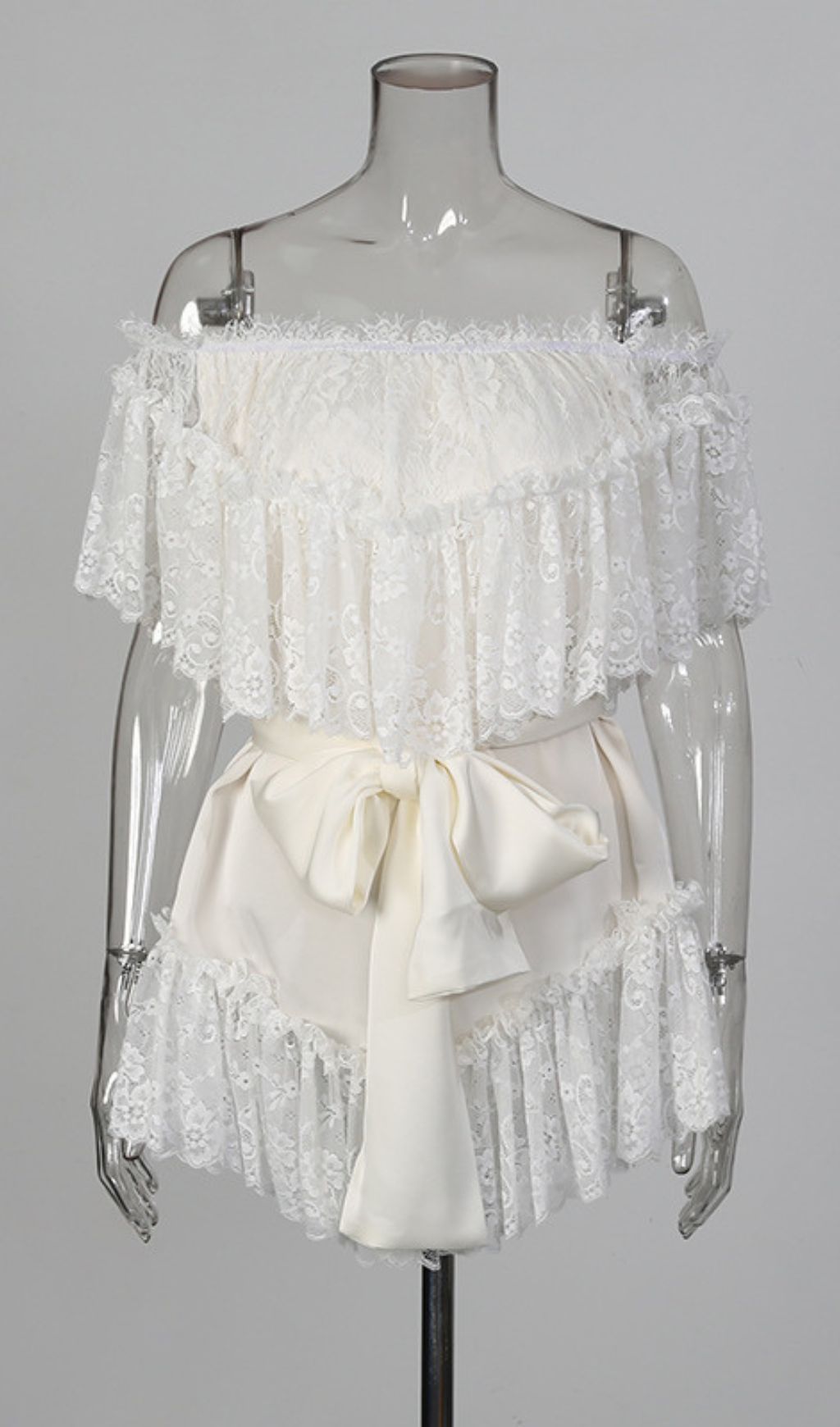 4114437cdbddc6dc5a769c276ae6d2cc.jpg Fashionslee Women Basye Off Shoulder Lace Mini Dress
