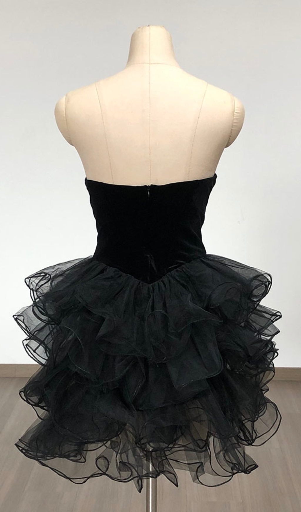 41329aa04e2c4e15d0fa685762b3c726.jpg Fashionslee Women Charmian Black Velvet Mesh Mini Dress