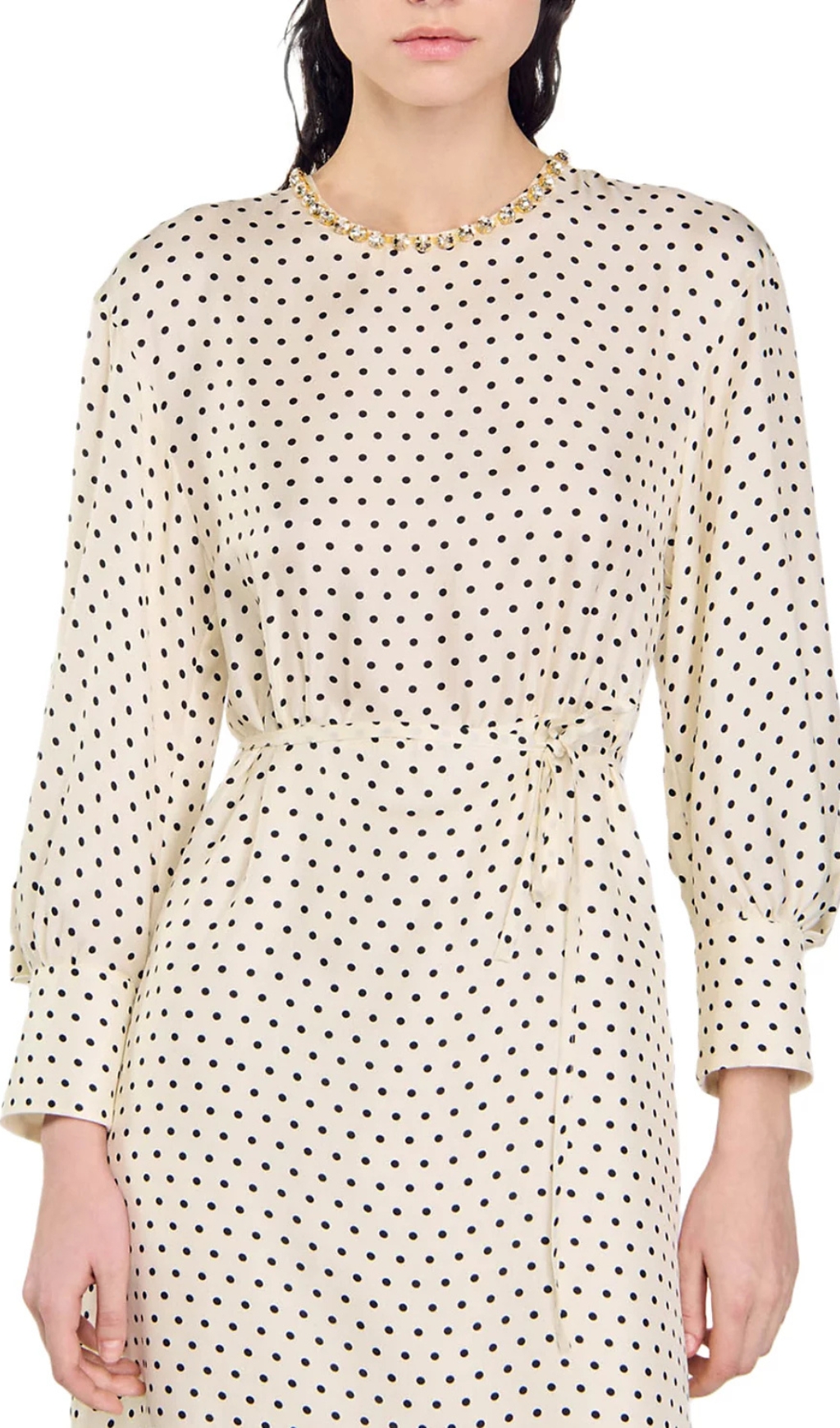 41a117325762dfbc857162b6c27dd1fe.jpg Fashionslee Women Philosophie Dot Print Midi Dress
