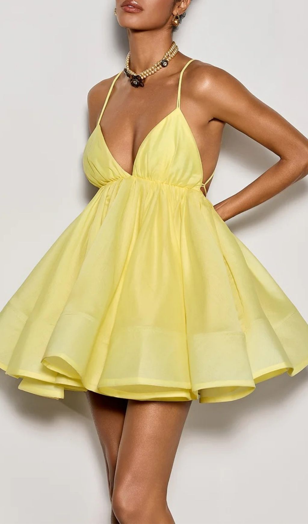 TRENDING SPAGHETTI FLARE MINI DRESS - OWNCI TRENDING SPAGHETTI FLARE MINI DRESS - OWNCI